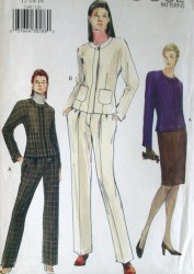 7149 VOGUE EASY BUTTON JACKET, SKIRT, PANTS PATTERN 12-16 or 18=22 Uncut Choice